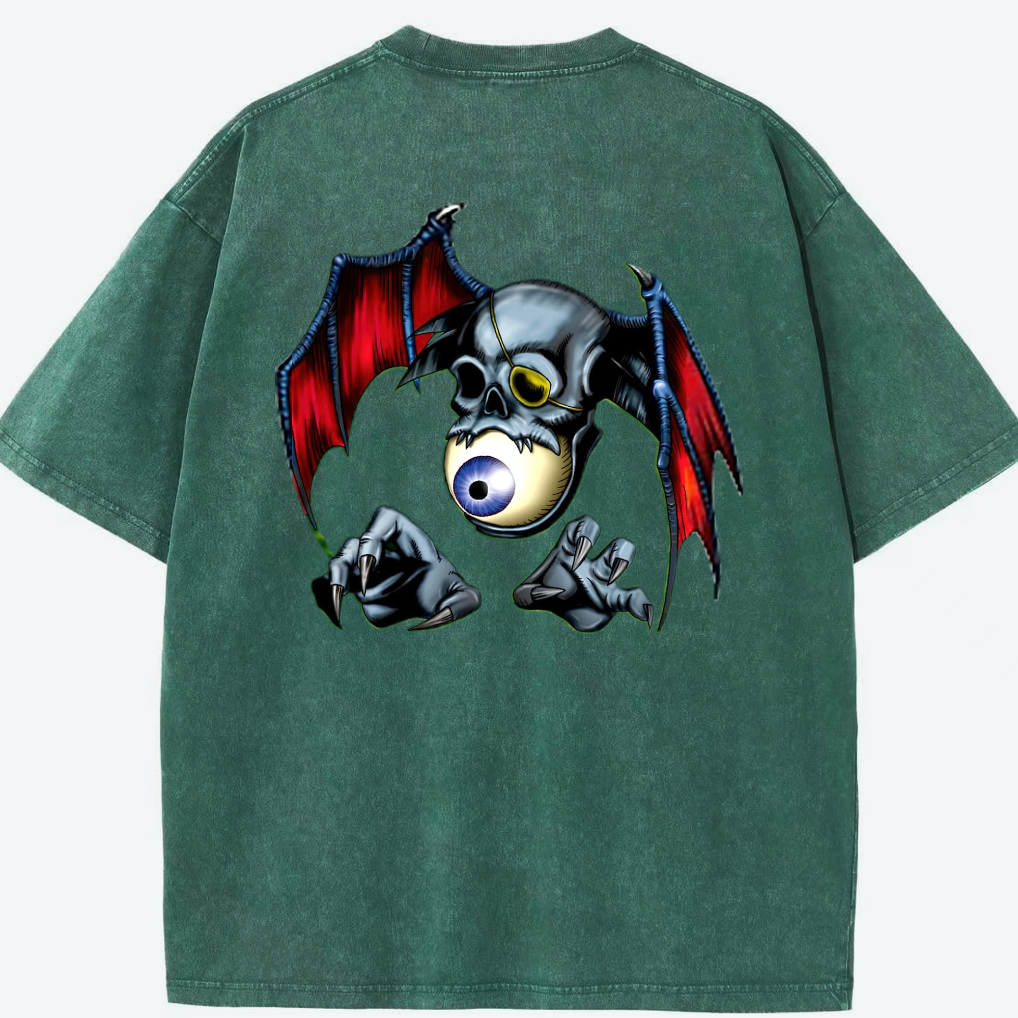 （画像用） 遊☆戯☆王 Yu-Gi-Oh! 綿100% ヴィンテージ風 半袖Tシャツ（背面プリント）